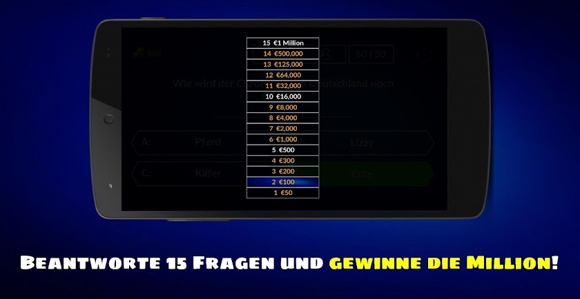 Millionär Quiz 2015 - Deutsch Screen 3