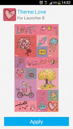 Launcher 8 theme:Love poster 1