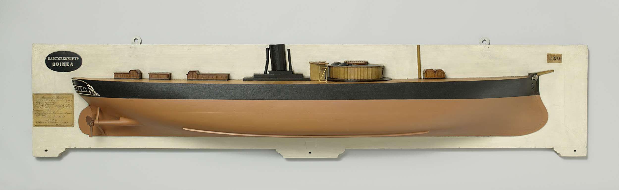 Half Model of an Ironclad Ram Ship