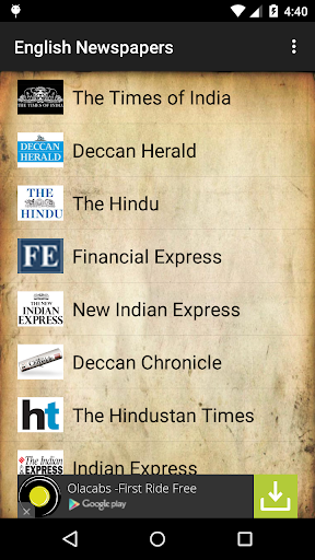 English Newspapers - India