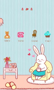 CUKI Theme Cute Rabbit Coffee