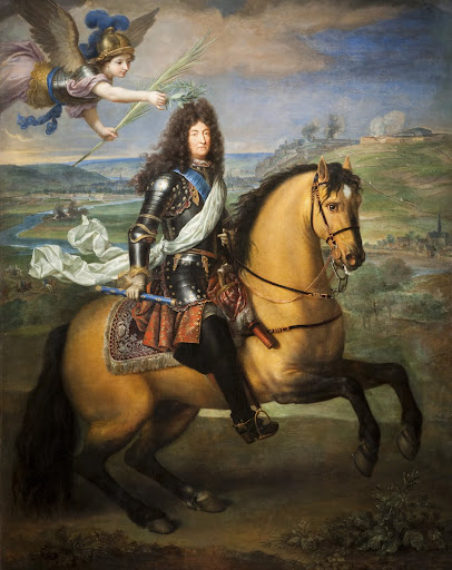 Equestrian portrait of Louis XIV in front of Namur