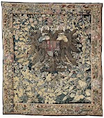 Wandtapijt met het wapen van keizer Karel V. Brussel, ca. 1540-1555