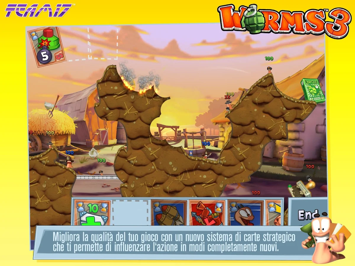  Worms 3 arriva su Android   i vermetti sono più arrabbiati che mai!
