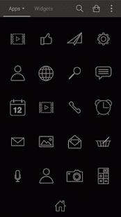 Lastest SimpleBlack LINELauncher theme APK