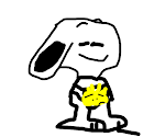 Snoopy holding Woodstock
