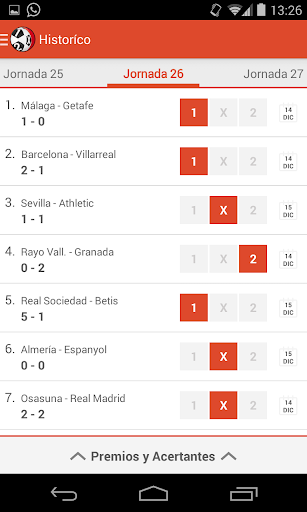 Resultados de Quinielas