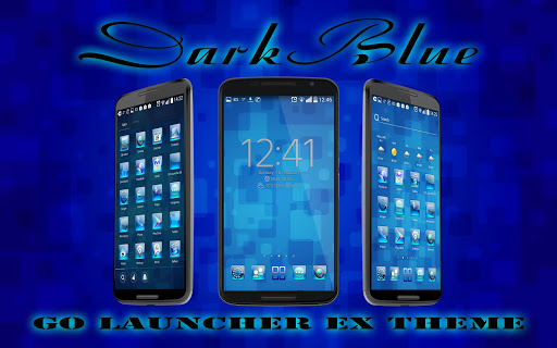Dark Blue Go Launcher Theme