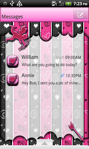 GO SMS THEME ValentinesDay4U5