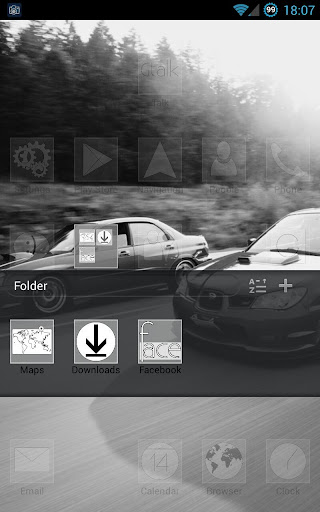 【免費個人化App】Black and White Go Launcher-APP點子