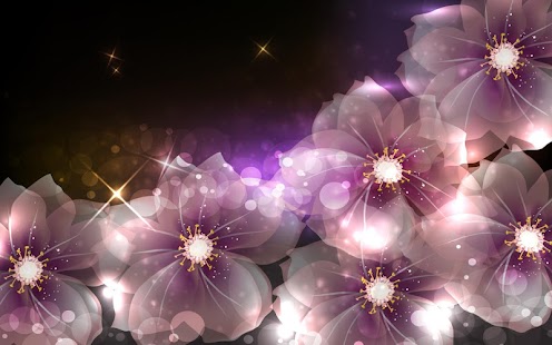 Glowing Flowers Live Wallpaper