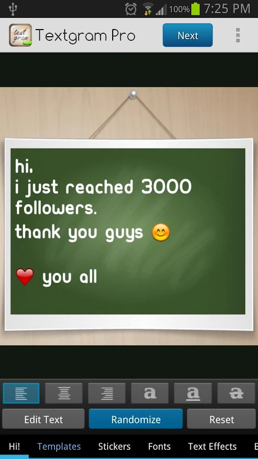 Textgram Pro - screenshot