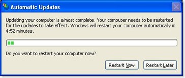 XP Automatic Updates Reboot