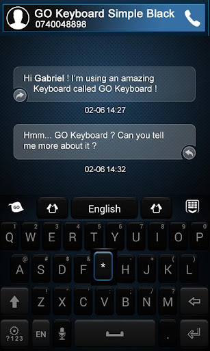 【免費工具App】GO Keyboard Simple Black Theme-APP點子