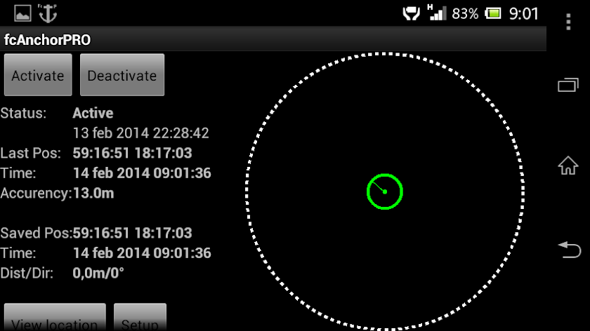 Anchor watch / Geofence PRO Screen 2