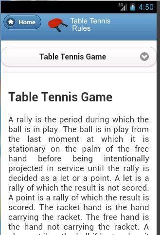 Table Tennis Rules