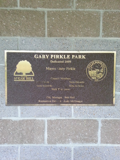 Pirkle Park Dedication Plaque