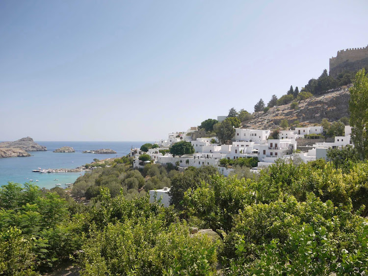 The town of Lindos on Rhodes, Greece.