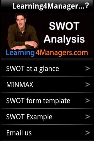 Android application SWOT Analysis screenshort