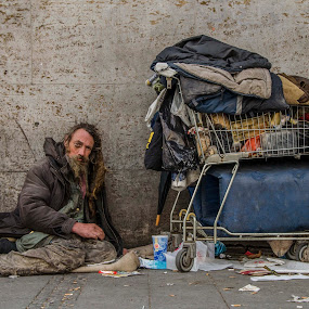 Sad Homeless People.