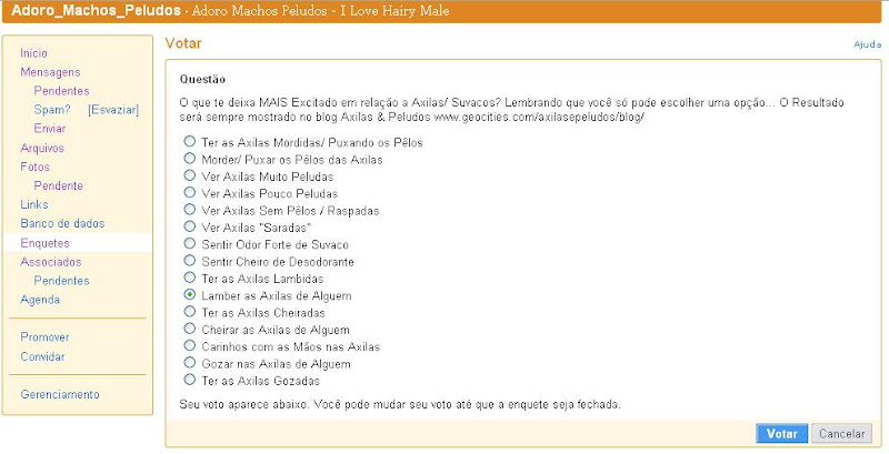 Clique aqui para seguir para a pagina da enquete