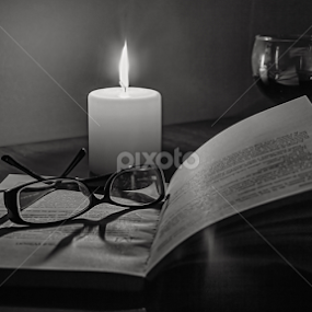 Books are medicine for soul by Petrea Ionut - Black & White Abstract