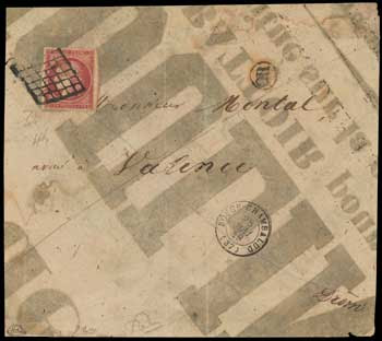 1fr vermillon sur lettre