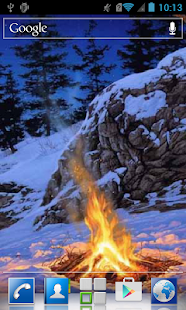 Lastest Bonfire in winter forest LWP APK for PC