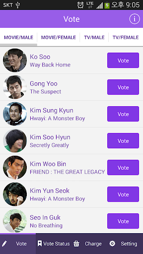 Paeksang Arts Awards Vote