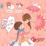 Cover Image of ダウンロード CUKI Theme Romantic couple 1.0 APK