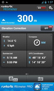 Runtastic Altimeter &amp; Compass screenshot for Android