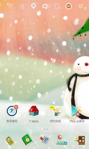 에치의 크리스마스와 눈사람 런처플래닛 멀티 테마