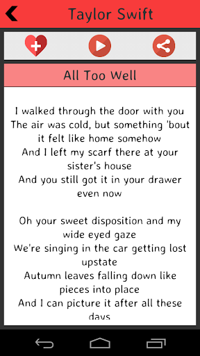 【免費音樂App】Taylor Swift Lyrics-APP點子