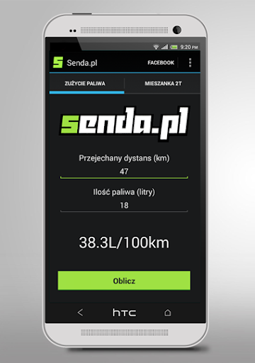 Kalkulator spalania Senda.pl