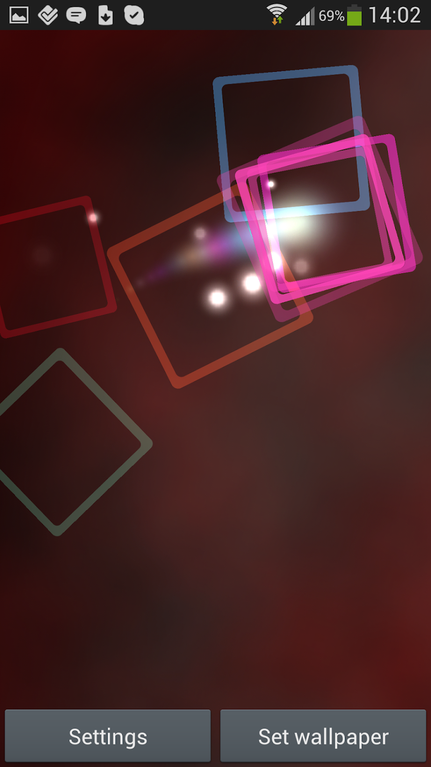 Flying Squares LWP Screen 3