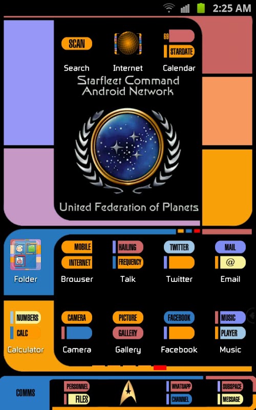Android application LCARS Go Launcher Ex Theme screenshort