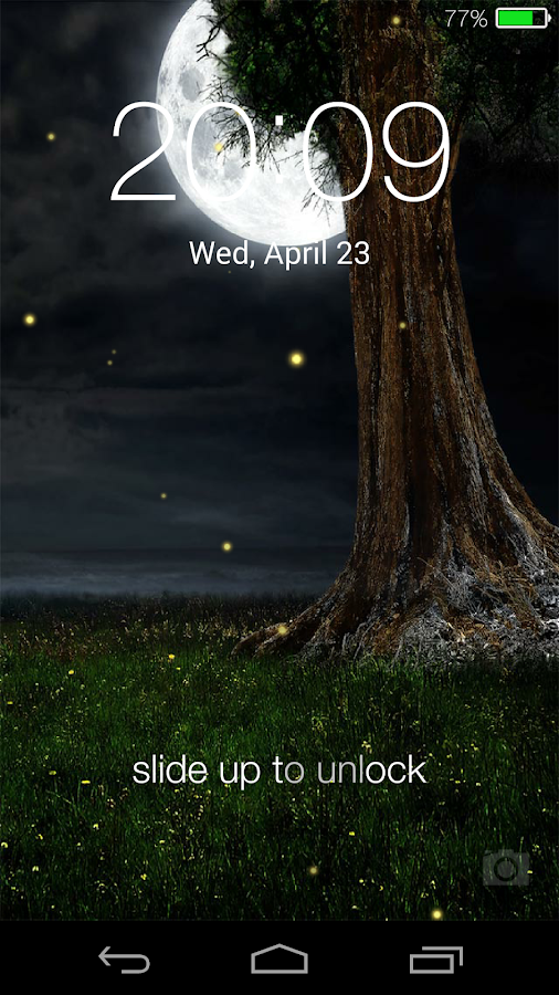 Fireflies lockscreen - screenshot