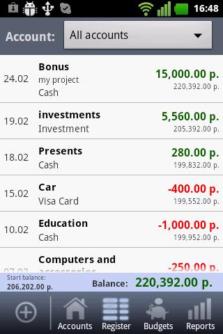 Rise Money - expense tracker Screen 2