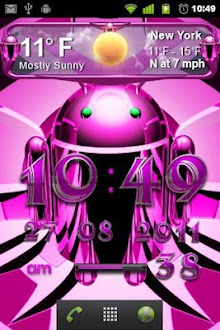 beautiful weather widget pink