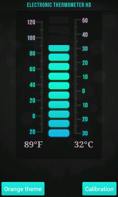 Android application Electronic Thermometer HD screenshort