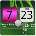 Flip Clock NicePink Widget 4x2 icon