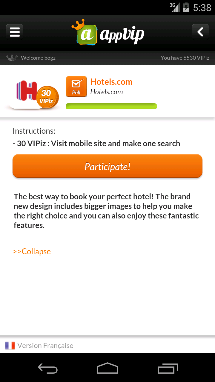 AppVIP.com Screen 3