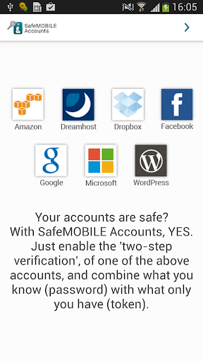 SafeMOBILE Accounts