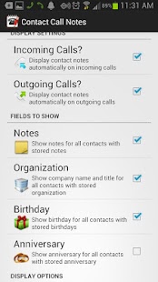 Contact Call Notes Screenshots 1