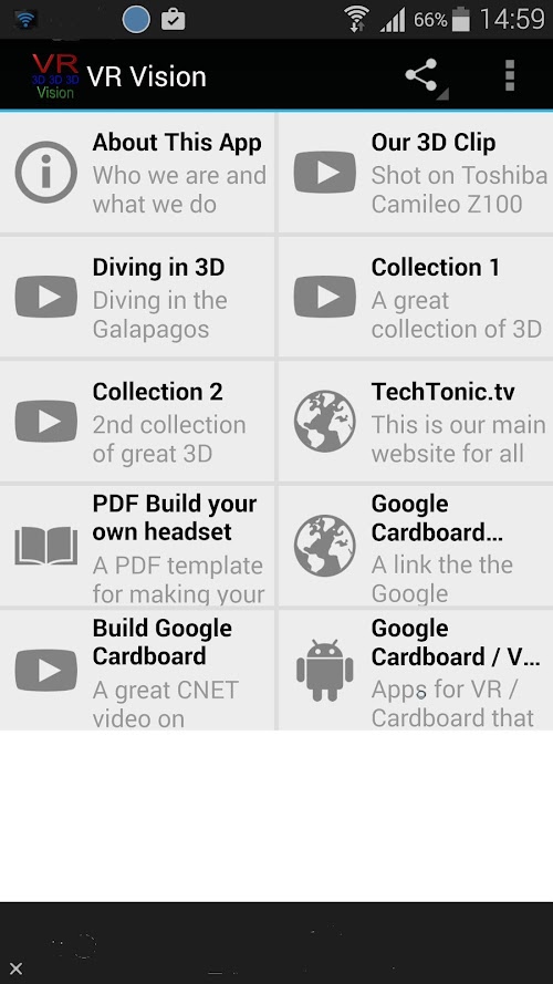 Android application VR Vision screenshot