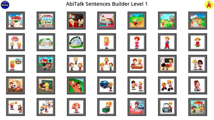 Sentence Builder Screen 1