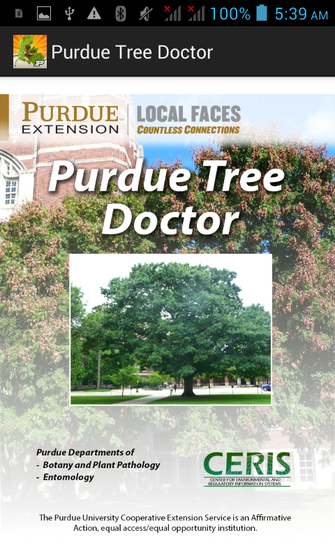 Android application Purdue Tree Doctor screenshort