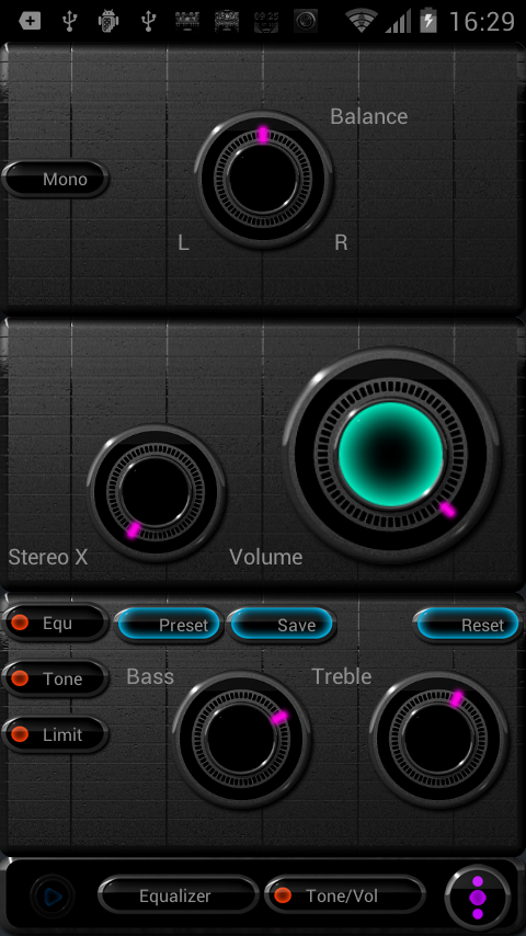 Poweramp skin New Neon Screen 3