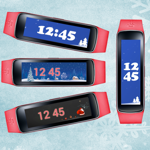 Android application Gear Fit Winter Clock screenshort