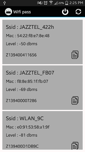 Wifi-password keys